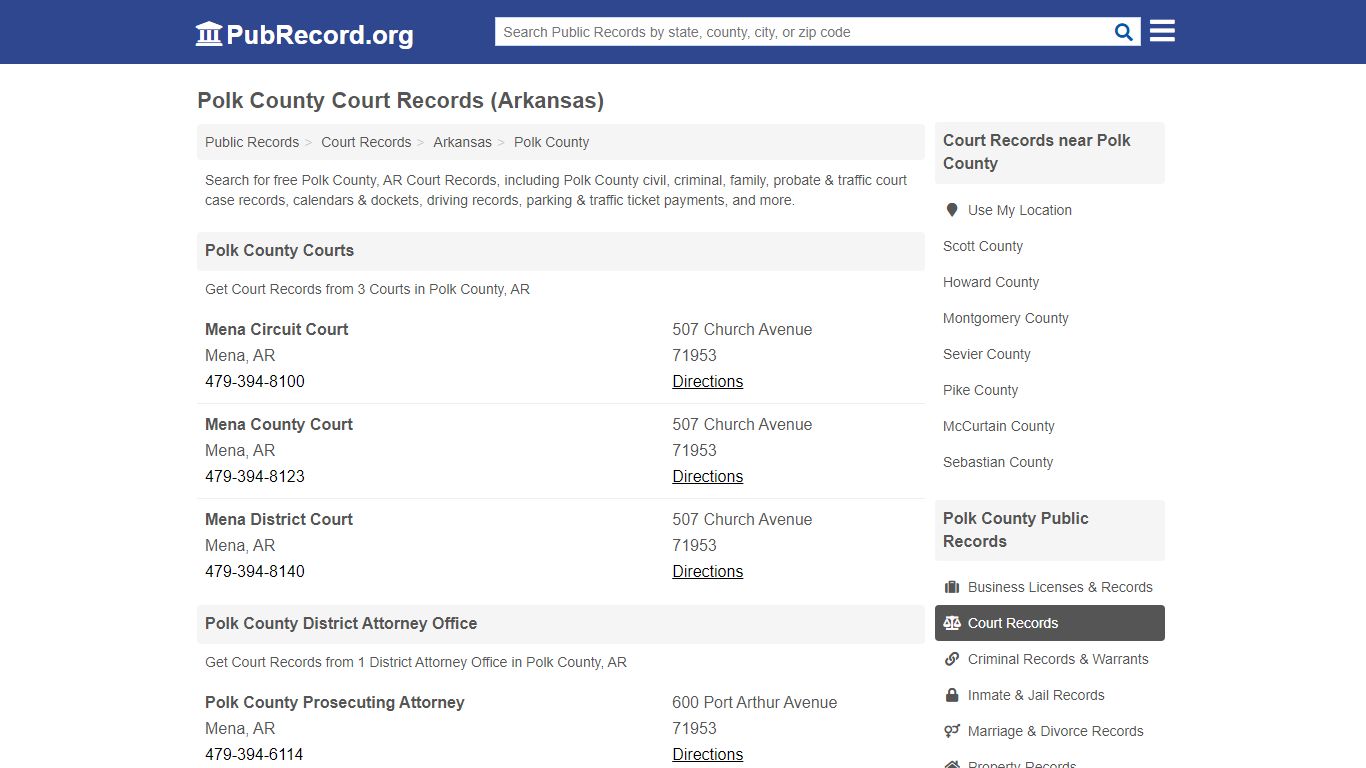 Free Polk County Court Records (Arkansas Court Records)